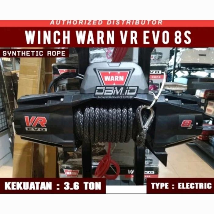 WINCH WARN VR EVO 8S PLASMA ROPE Harga 18,220,000 rupiah*Gratis Ongkir