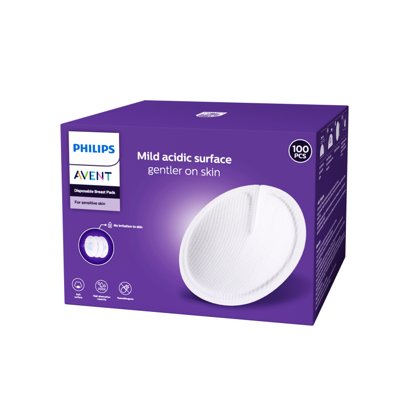 Avent Lactation Disposable Anti-overflow Breast Pad Anti-allergy Hypoallergenic Soothing Sensitive Muscle For 100 Tablets/box Breathable Not Hot