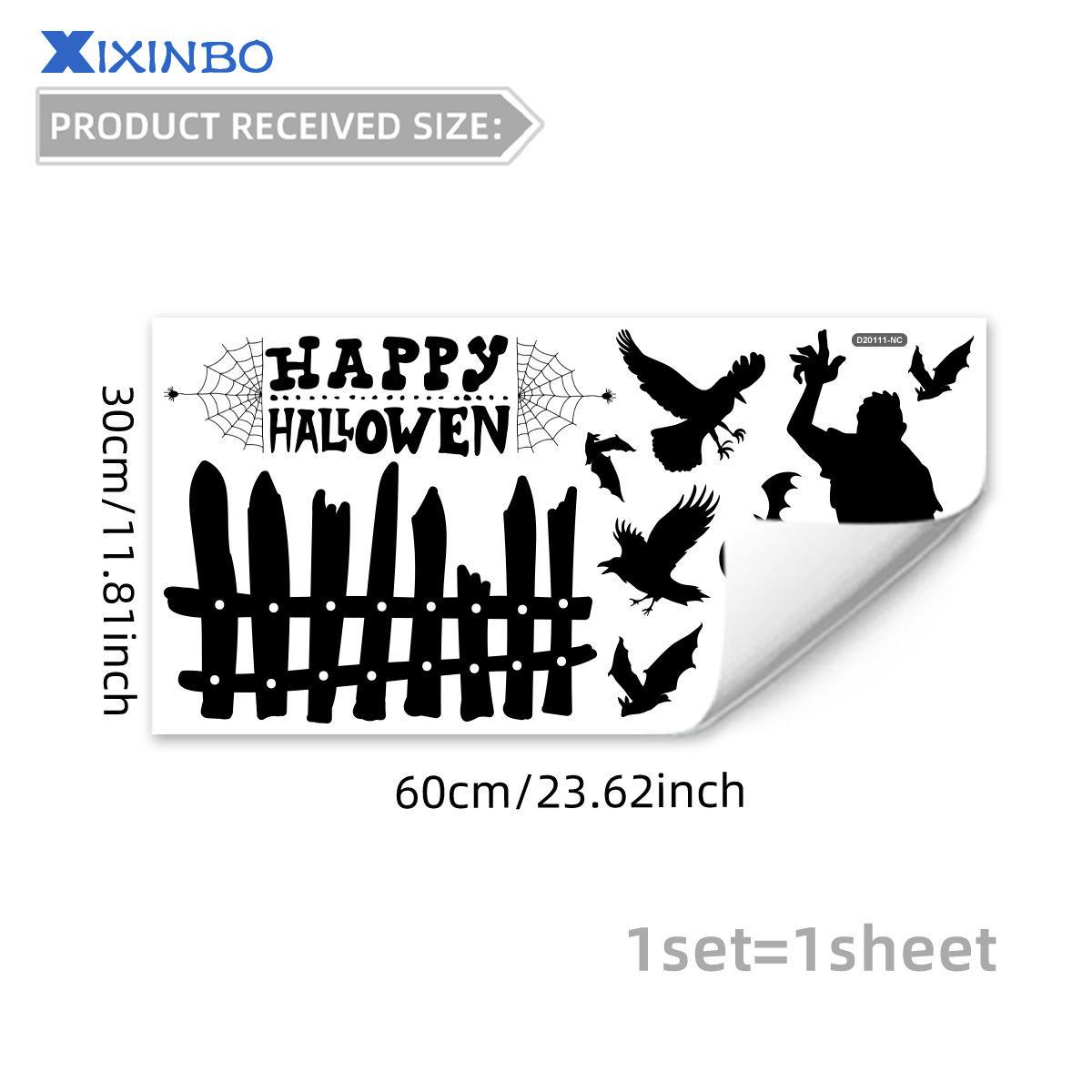 XIXINBO Halloween Wall Stickers for Windows and Walls Spooky Indoor Outdoor Use ราคา 139 บาท*ส่งฟรี