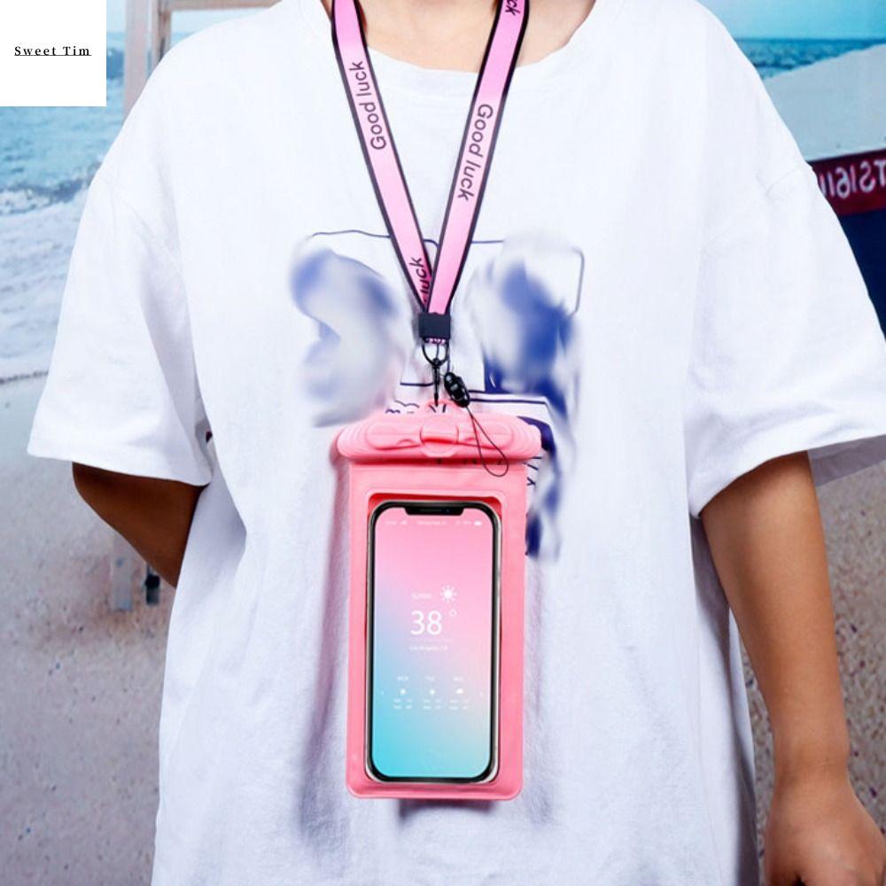 SWEET TIM เคสกันนํ้าสงกรานต์ ถุงอากาศอากาศ เคสคล้องคอกันน้ำ เชือกเส้นเล็ก สากลสากลสากล กระเป๋าใส่โทรศัพท์มือถือ กระเป๋าใส่โทรศัพท์ดำน้ำ สัมผัสได้สัมผัส กระเป๋าป้องกันโทรศัพท์ เทศกาลน้ำกระเซ็น ราคา 53 บาท*ส่งฟรี