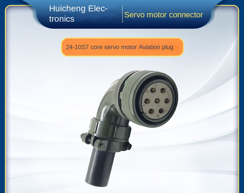 MS3108 Đầu Nối Động Lực Cho Động Cơ Servo Yaskawa, Mitsubishi, Fanuc - 24-10S, 7 Chân - đầu cong