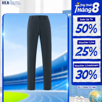 Quần Tây Nam HLA Ống Đứng Cao Cấp Màu Xanh Than Cotton Sợi Cellulose Tái Sinh Co Giãn Nhẹ Công Sở