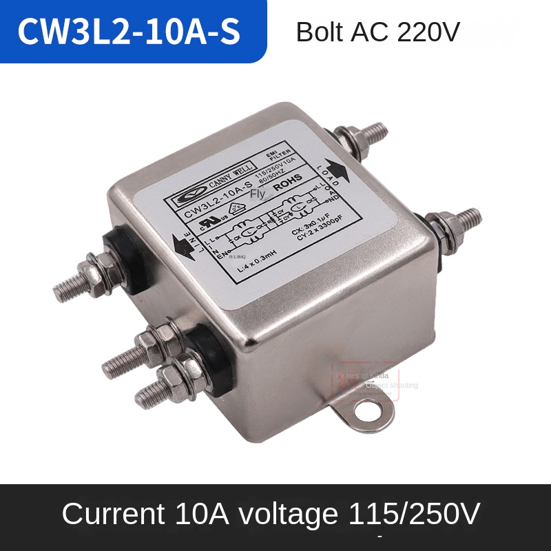 CW3L2-10A-S | Bộ Lọc Nguồn EMI CANNYWELL | Tùy chọn khác: CW3-10A-S, CW3-10A-T, CW3-15A-T, CW3-20A-S, CW3-20A-T, CW3-6A-S, CW3-6A-T, CW3L2-10A-S, CW3L2-10A-T, CW3L2-20A-S, CW3L2-6A-S | 6-20A AC220V Lọc Nhiễu Đơn/Đôi | Ổn Định Nguồn Điện