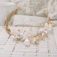 beautyburstph Super Fairy Leaves Flowers Garland Pearl Hair Band Bridal Sweet Wedding Dress Children Headwear