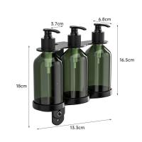 GUHEHARD Refillable Wall Mounted Soap Dispenser Plastic Stainless Steel Pump Bottle Easy To Clean Press Shampoo Dispenser Bathroom