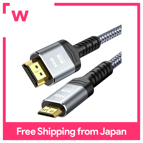 Snowkids Mini Cáp chuyển đổi HDMI 4K(60Hz) 3M Mini HDMI Bi-directional truyền cho máy chiếu, màn hình, máy ảnh (loại một Nam-Loại Mini C Nam)