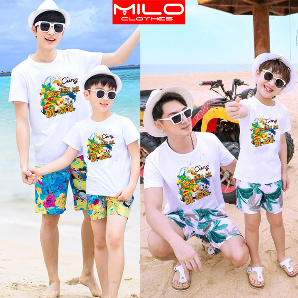 Áo Thun Nhóm Đi Biển Team Building, Áo Đồng Phục Nhóm Cùng Lên Ga Ta Đi Trốn  - KTQN TSHIRT AND UNIFORM
