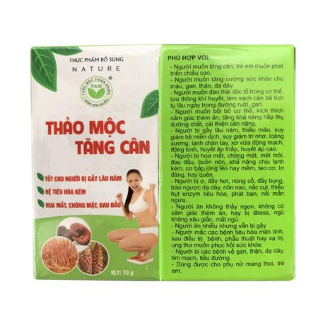 Thảo mộc hỗ trợ tăng cân Trần Kim Huyền, hỗ trợ tăng cân tự nhiên, tăng cường sức khỏe