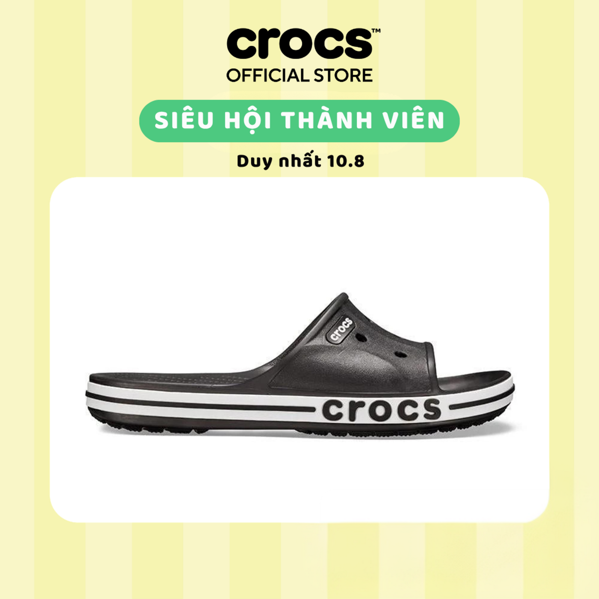 Dép quai ngang Unisex Crocs Bayaband - 205392-066