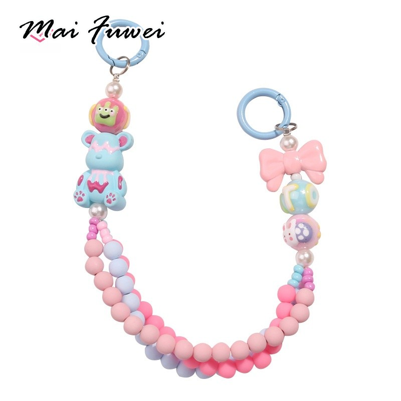 MAIFUWEI หมีรูปร่างสตริงโทรศัพท์โทนสีต่างๆเสียงหวานสำหรับผู้หญิงคนใหม่ ราคา 57 บาท*ส่งฟรี