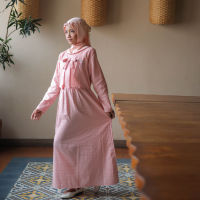Shirt dress maxi cotton/ Ghamis dress katun Anak Peach/ Rodeo Junior Girl Perfect Pop