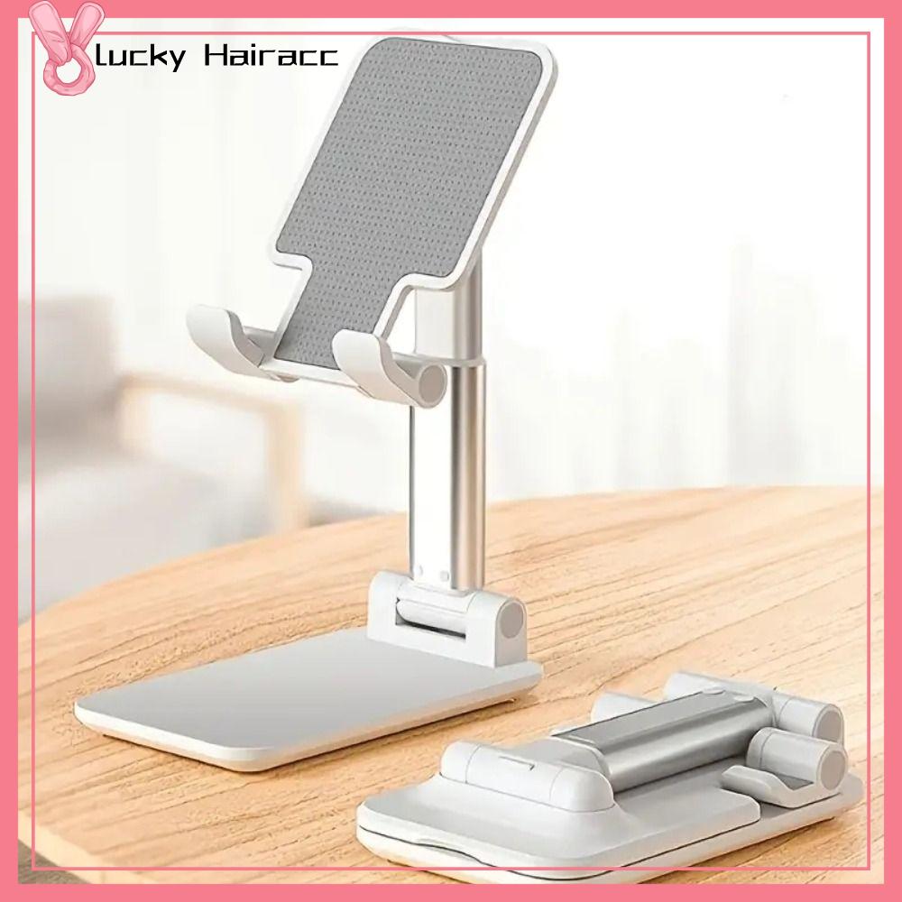 LUCKY HAIRACC Trắng đen hồng xanh lá Giá đỡ điện thoại di động Nhựa Có thể điều chỉnh Giá đỡ máy tính bảng để bàn Có thể gập lại Giá để điện thoại di động phổ thông