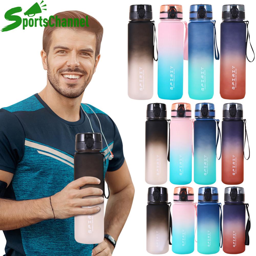 Chai nước mờ với xử lý tái sử dụng chai nước dung tích lớn cốc nước du lịch cho thể thao ngoài trời rèn luyện tập gym
