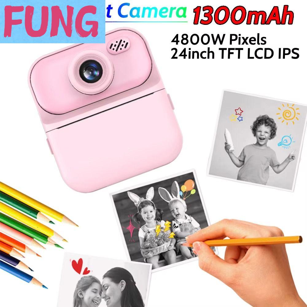 FUNG หน้าจอ HD ขนาด 24 นิ้ว กล้องถ่ายภาพความร้อน พร้อมกระดาษพิมพ์ เลนส์คู่ กล้องดิจิตอลสำหรับเด็ก พกพาได้ พร้อมสายแขวน เครื่องพิมพ์ภาพถ่ายแบบใช้ความร้อน ของขวัญวันเกิด ราคา 575 บาท*ส่งฟรี