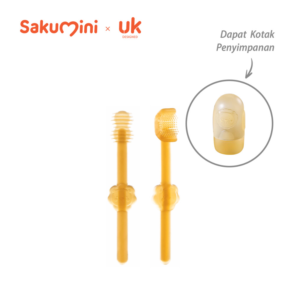 Sikat Lidah Bayi SAKUMINI Silicone Toothbrush Tongue Cleaner Sikat Gigi Gusi Lidah Baby Oral Cleaner