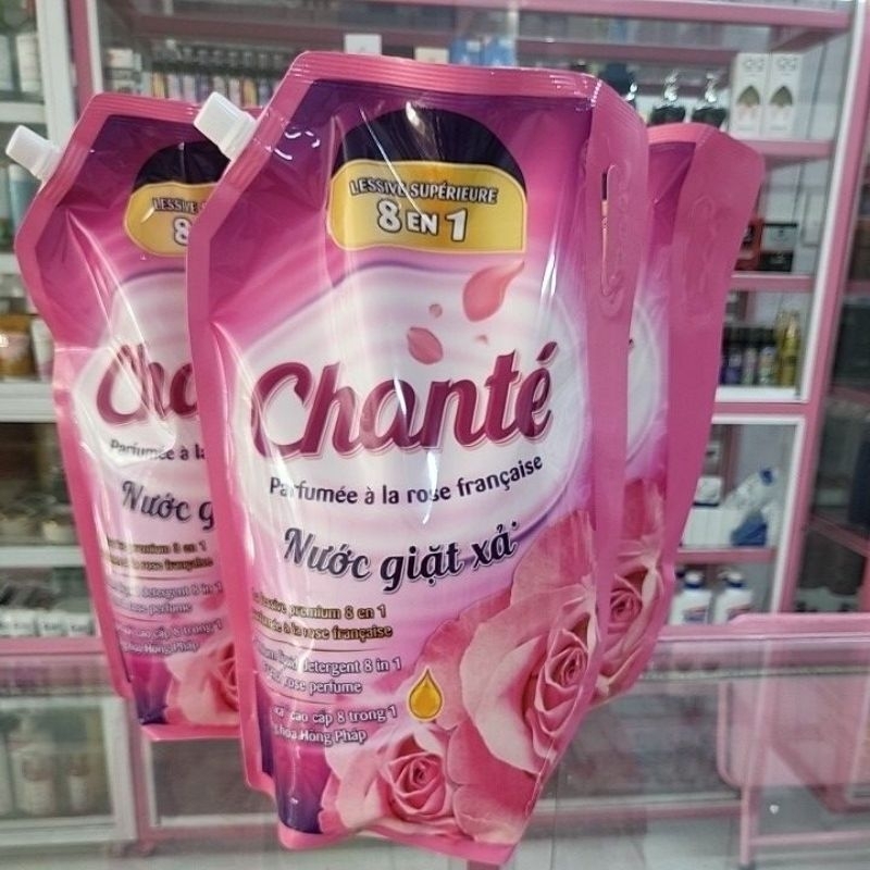 Chanté Nước Giặt Xả Hương Hoa Hồng Pháp 8 En 1 Túi 3.05kg