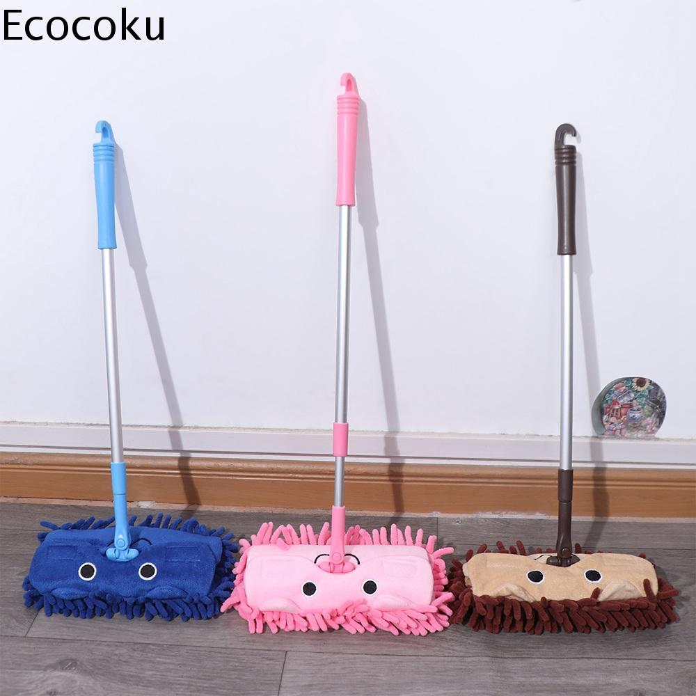 ECOCOKU Mini Cây lau nhà trẻ em Di động Đa chức năng Cây lau nhà Dụng cụ vệ sinh Co giãn Đồ chơi cây lau sàn Nhà