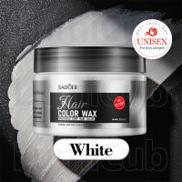 Washable Temporary Hair Color Wax 120g - 2-in-1 Dye & Styling Halloween Party/Cosplay White/Gray//Red