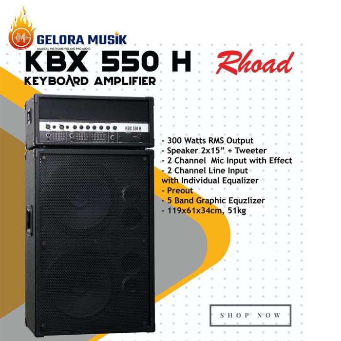 PROMO- AMPLI KEYBOARD RHOAD HEAD CABINET KBX 550H - twostore9 Harga 7,440,000 rupiah*Gratis Ongkir