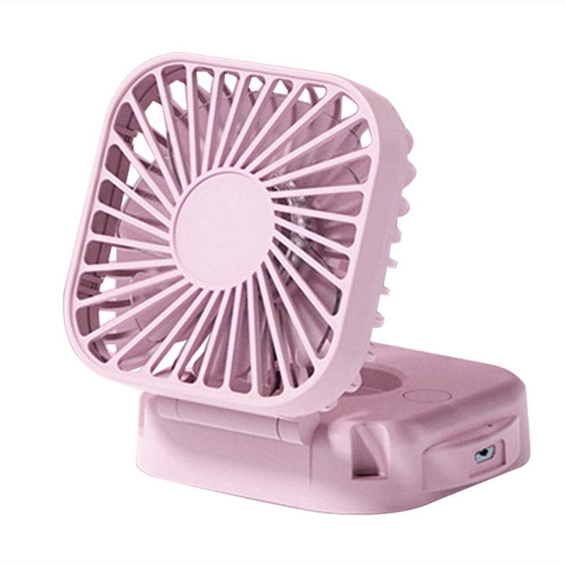 Handheld Portable Fan with Mirror, 3 Speeds USB Rechargeable Mini Fan Desk Fan for Girls Women Traveling Outdoor