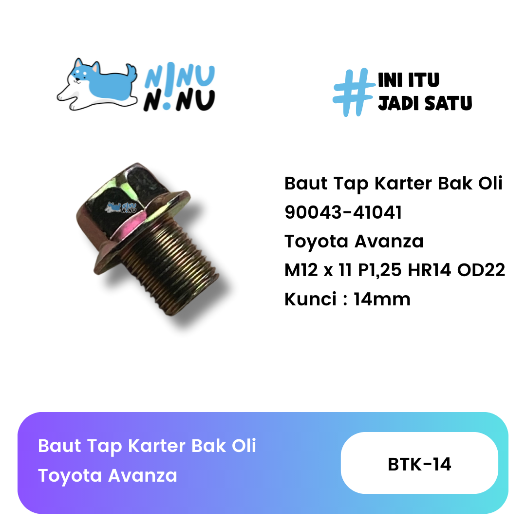 Baut Tap Karter Bak Oli Toyota Avanza Harga 5,150 rupiah*Gratis Ongkir