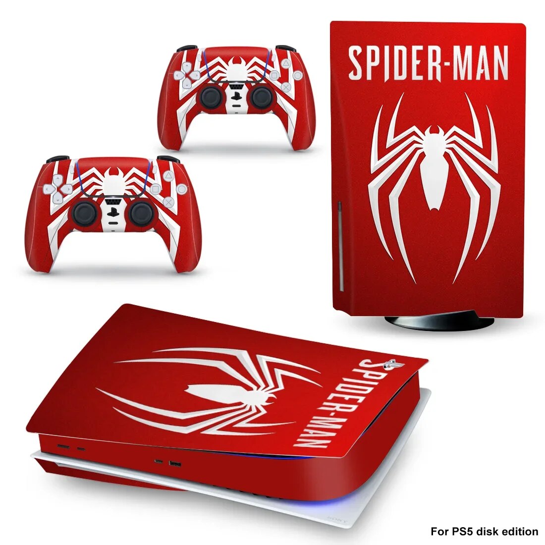 【Sell-Well】 Spider Man Ps5 Skin Sticker Vinyl Ps5 Disk Cd-Rom Skin Stickerr For 5 Console And Controller