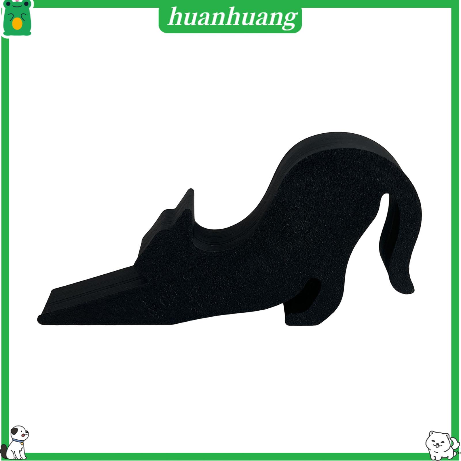 Huanhuang bền nêm Cửa Cửa nhựa Stopper kéo dài cửa cho mèo Stopper Wedge-chống trượt Windproof không khoan chống va chạm doorstop cho thảm gạch bê tông sàn gỗ-Đen Trắng Kitten