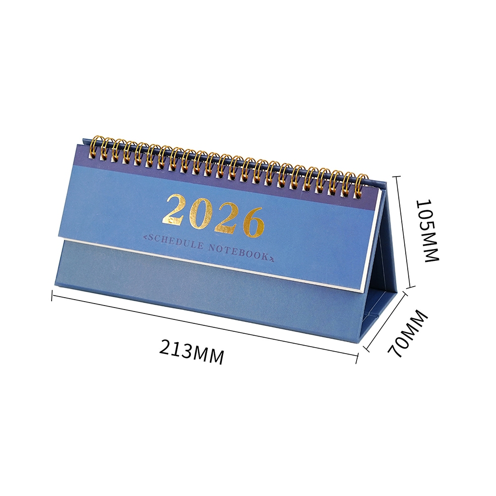 2026 Desk Calendar Simple MINI Desk Coil English Calendar Monthly Plan Daily Punch Card Calendar Office Decoration