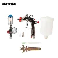 Nasedal R500 LVLP Spray Gun Airbrush Car Makeup Painting gun for Model Cake Painting Nail Art Car 1.3mm High quality 600cc Spray Gun Display Air Pressure