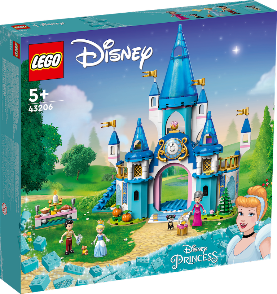 LEGO 43206 Disney Cinderella and Prince Charmings Castle 5+ Đồ Chơi Lắp Ráp lego Hoàn toàn mới và ch