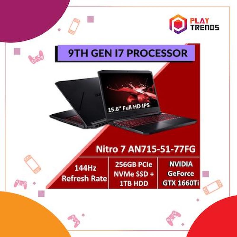 Acer Nitro 7 AN715-51-77FG Gaming Laptop with 9th Gen Intel Core™ i7-9750H processor and GTX 1660TI by PlayTrends