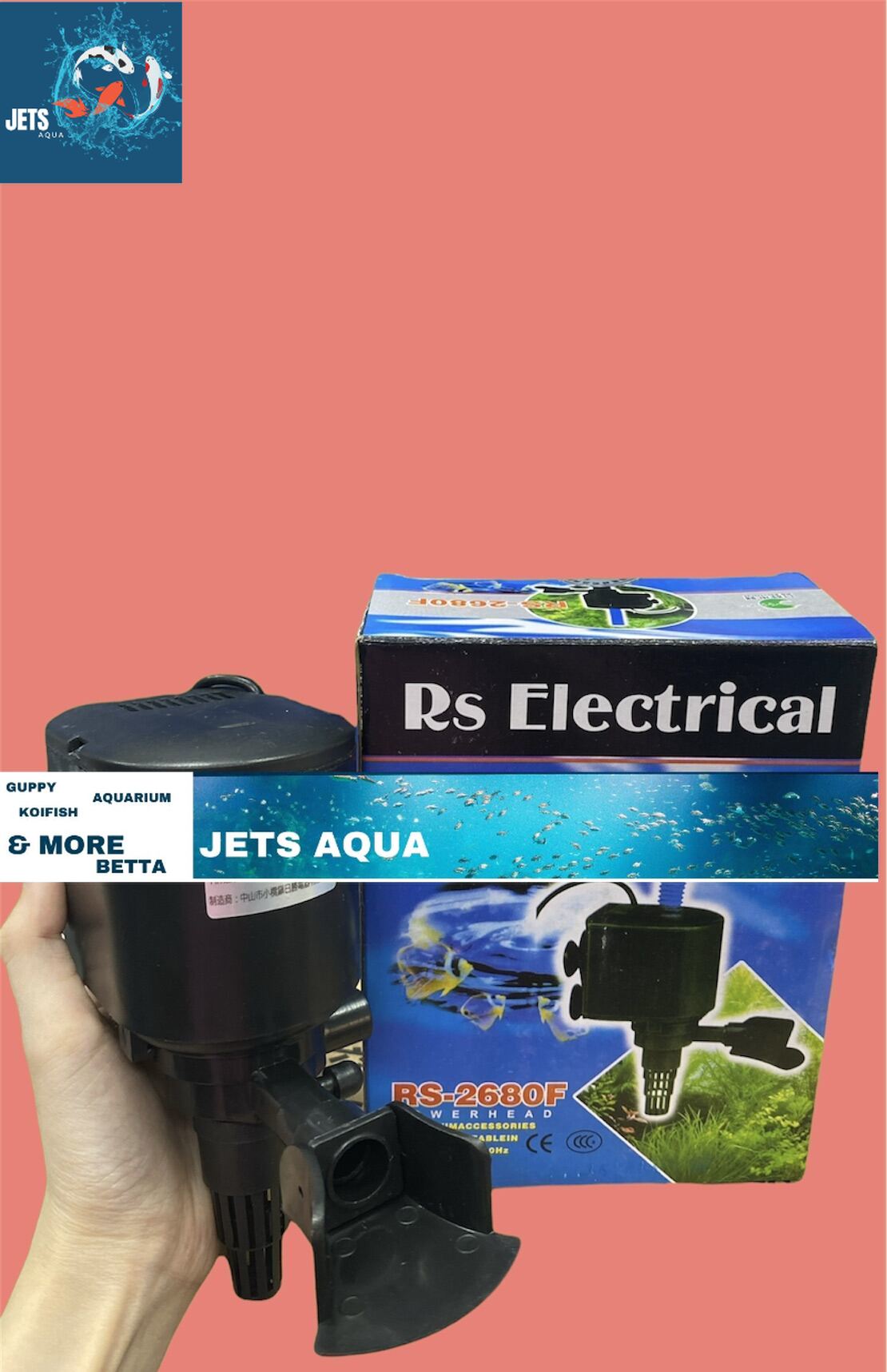 Máy bơm nước hồ cá cảnh 30w rs-2680f - bơm chìm lọc nước bể cá rs 2680 2680f