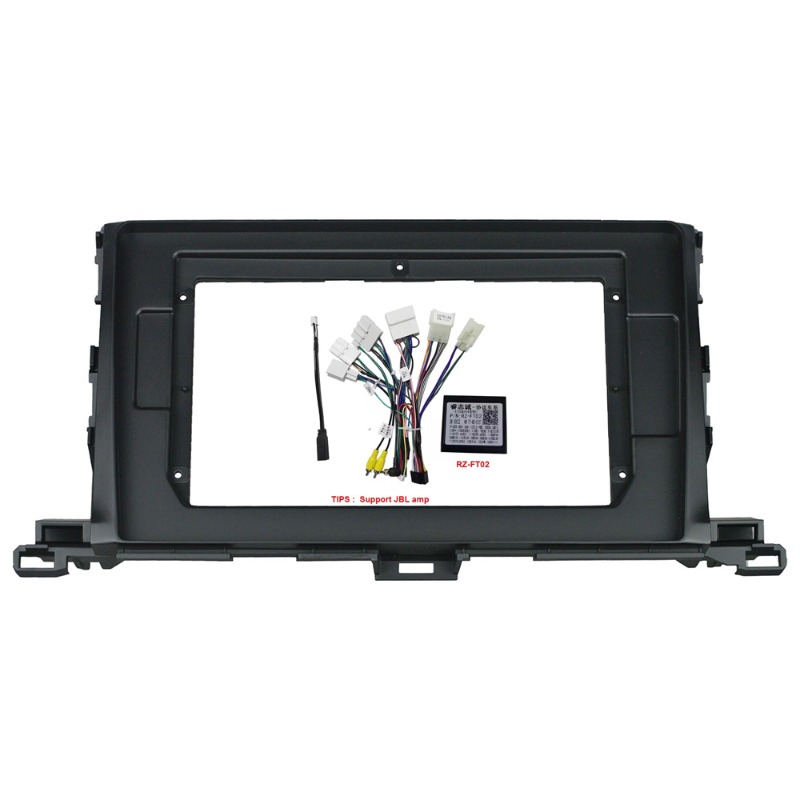 Honxun 10.1 inch screen bracket car android head unit 2din radio frame stereo center panel for TOYOTA Highlander 2015-2018 ราคา 408 บาท*ส่งฟรี