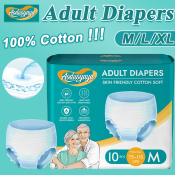 Cotton Leak-Proof Adult Diapers, 10 Pack, Unisex, Disposable