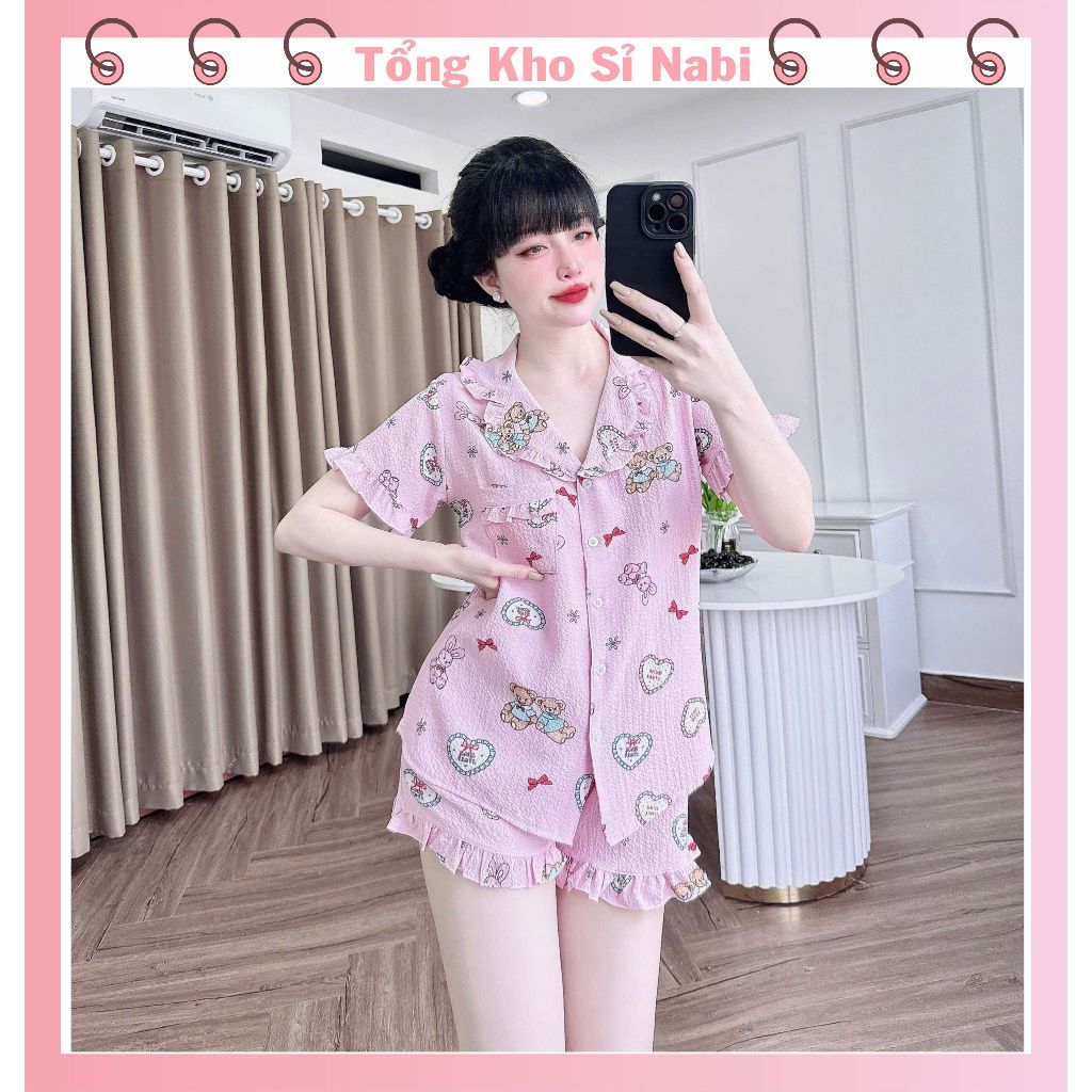 Bộ bầu nữ mặc nhà cute xinh xắn (Bộ Đùi) - thời trang mới nhất - Chất liệu Xốp Gạo QC siêu mềm mịn