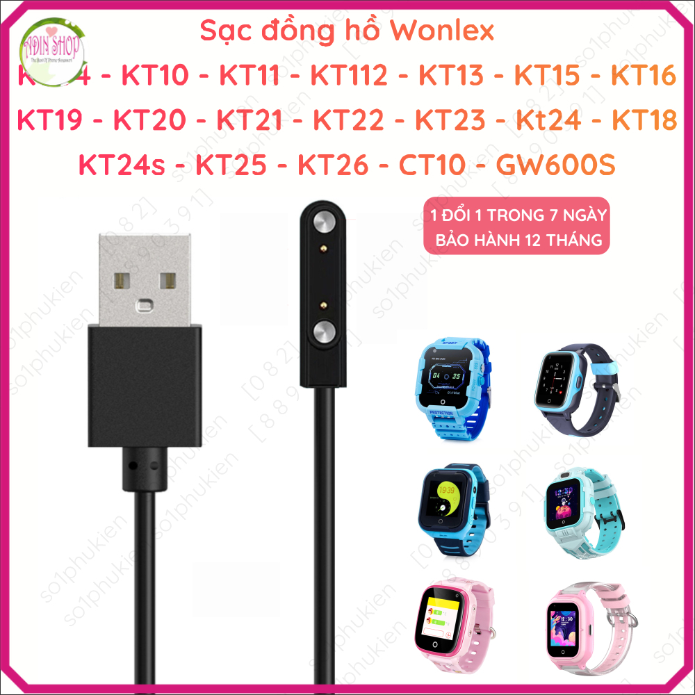 Dây sạc nam châm đồng hồ trẻ em Wonlex KT12 KT11 KT10 KT18 KT13 KT22 KT15 KT16 KT20 KT23 CT10 KT24s 
