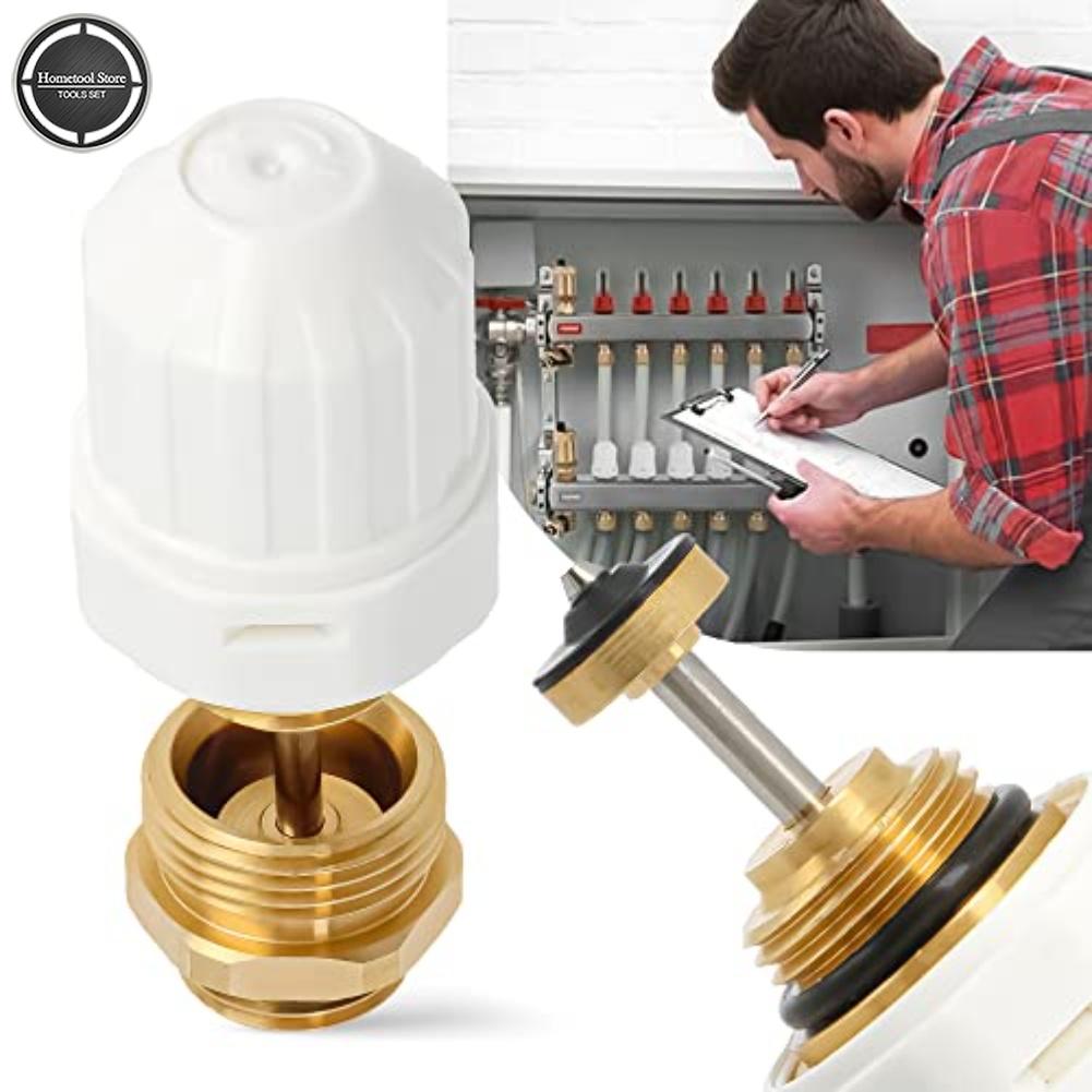 Hometool sưởi ấm sàn đa dạng nhiệt kim Vòi lõi, đồng thau và nhựa Lò xo tự động trở lại M30 x 1.5 với 1/2 inch đầu đực