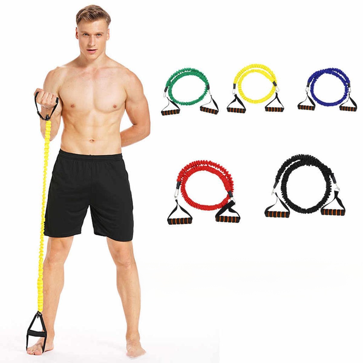 pack of Pull Handles Elastic Band Fitness Rope For Resistance Exercis Training Sports Home Workout attrezzi palestra home elastic A50(AMBALA FITNESS)