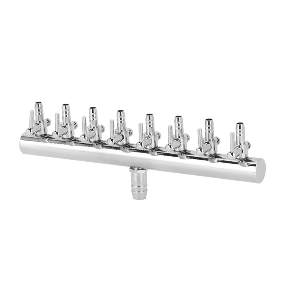 MAOLU500233906 Thép không gỉ Bộ chia bể cá Đồng Crom 8 chiều Van điều khiển lưu lượng không khí Phụ kiện bơm khí Xây dựng bằng  loại Van điều khiển bơm khí Bể cá - 2