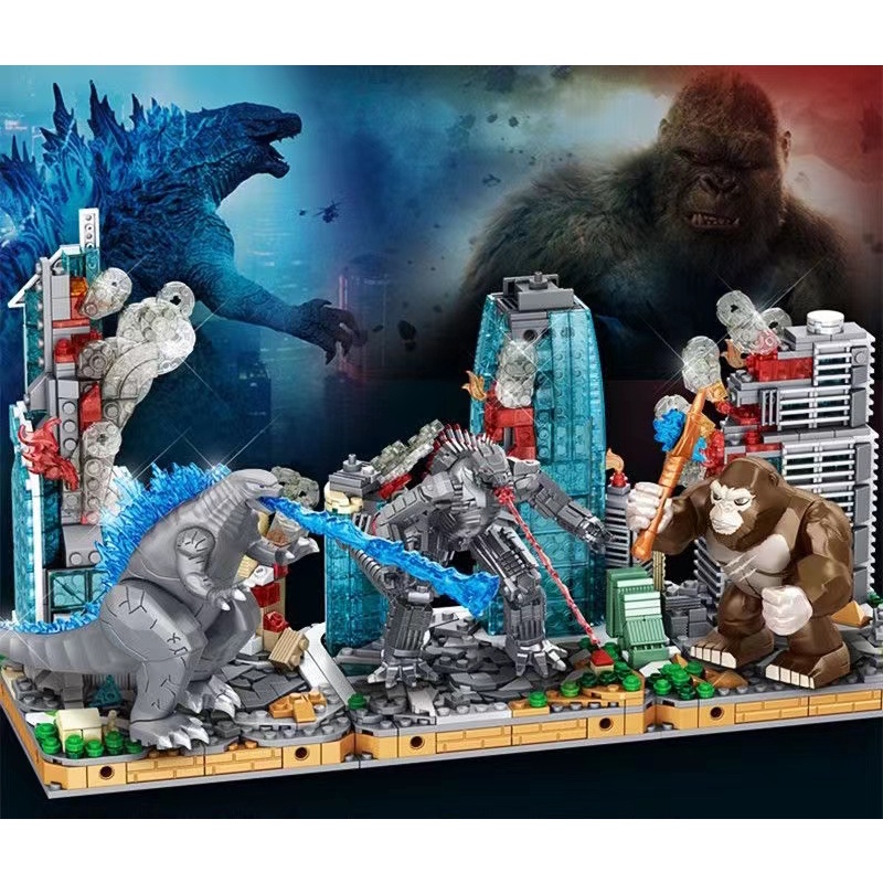 利Bộ Đồ Chơi Lắp Ráp Lego Hình Godzilla vs King Kong 3D