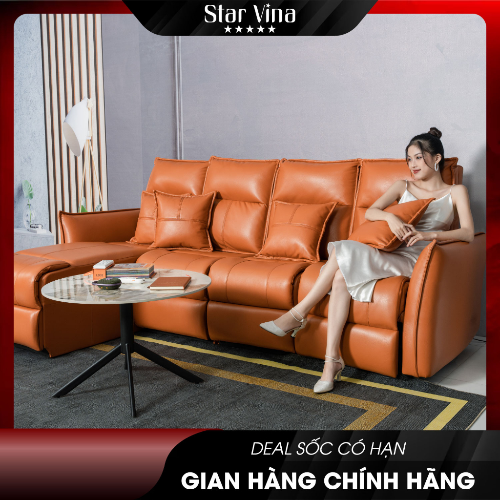 Ghế sofa adela kz-7030 chất liệu da mềm mịn cao cấp, gỗ tự nhiên cao cấp, thiết kế thông minh
