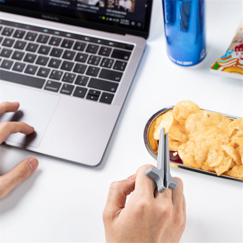 Zbue7424 chống bẩn tay ngón tay đũa điện thoại chơi trò chơi Clip đồ ăn nhẹ