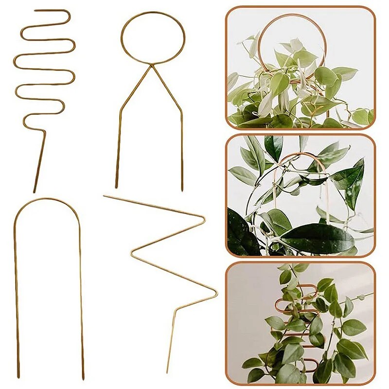【Exclusive Discount】 Metal Climbing Frame Indoor Flower Pot Vine Trellis Holder Creative Plants Climbing Support Stake Rattan Stand Rack