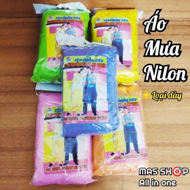 Áo mưa bịch (nilon) trơn loại dày Giá 12,000 Đồng*Miễn phí vận chuyển