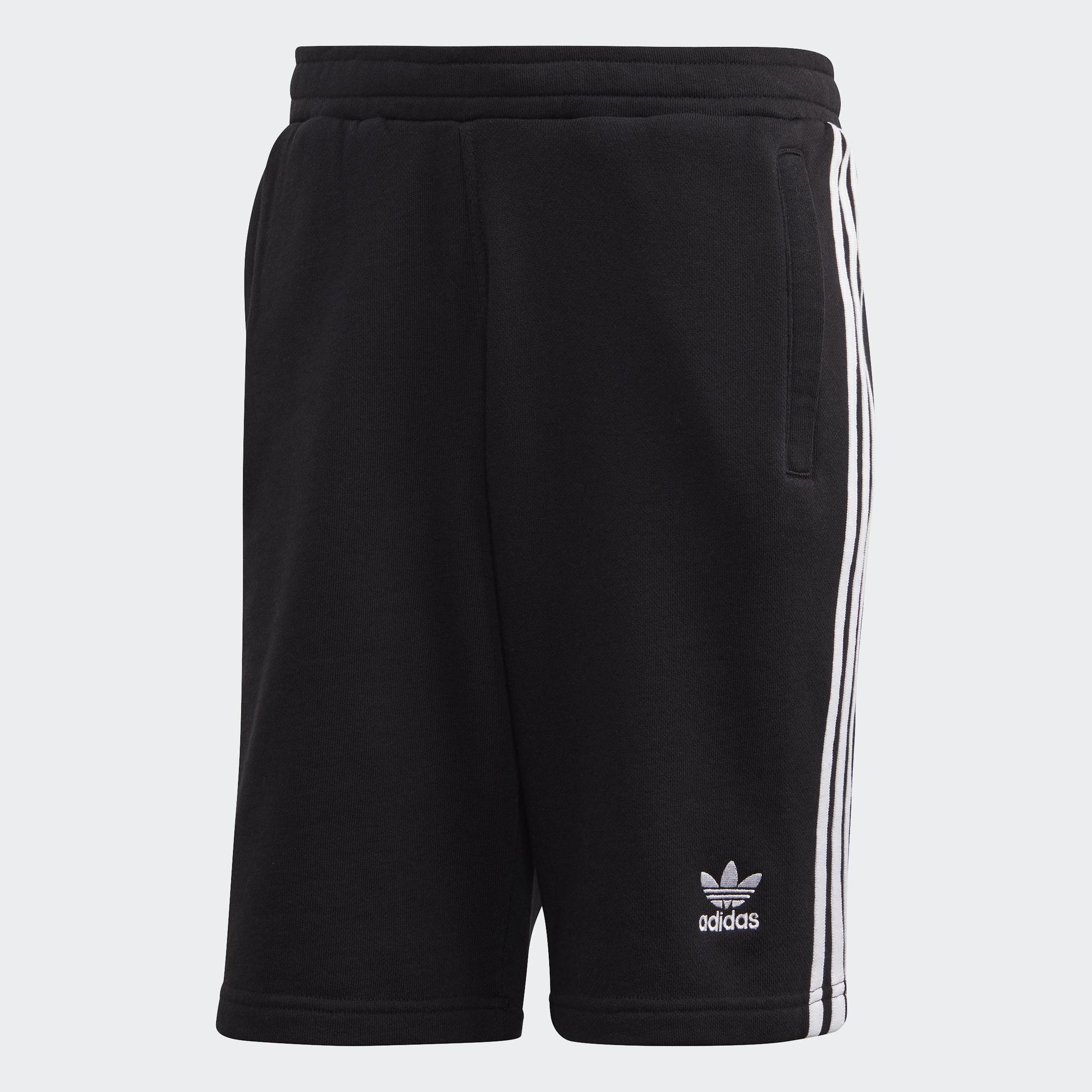 adidas Phong cách sống Quần Sweat Short 3 Sọc Nam Đen DH5798