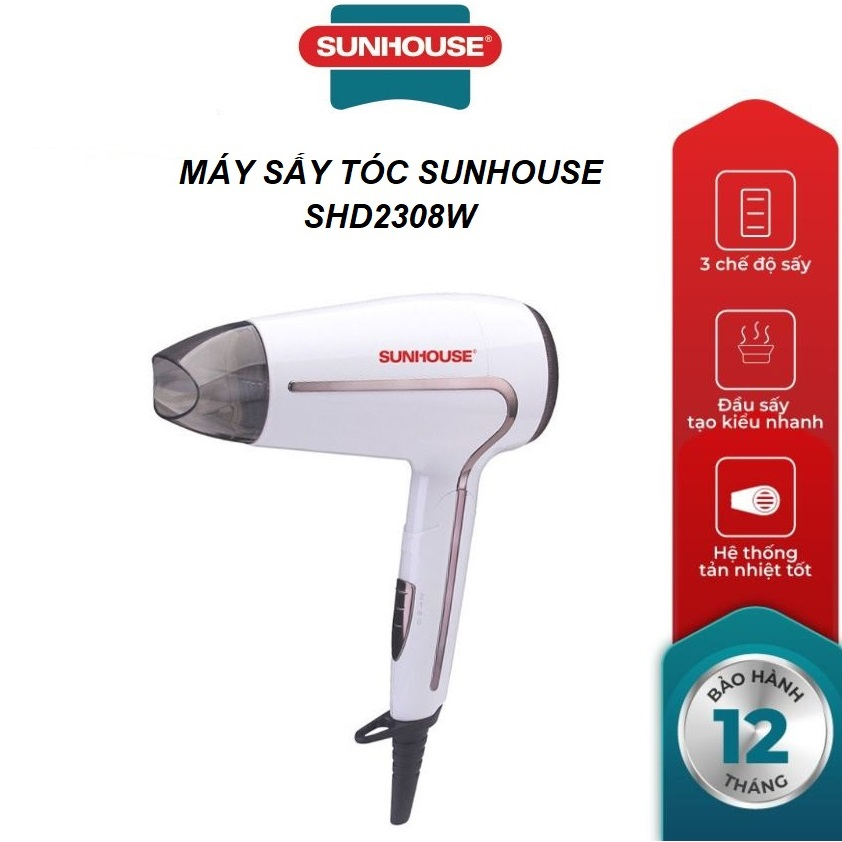 Máy sấy tóc SUNHOUSE SHD2308W - Công suất 1500W