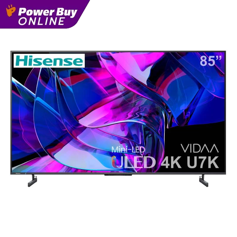 HISENSE ทีวี 85U7K VIDAA ULED Mini LED (85", 4K, Smart TV, ปี 2023) รุ่น 85U7K ราคา 68,950 บาท*ส่งฟรี