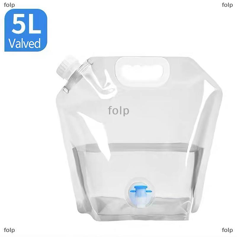 [COD] folp 5 10L ngoài trời xách tay gấp túi nước với vòi nước đi xe đạp đi du lịch và cắm trại nhựa dày công suất lớn túi nước - 5