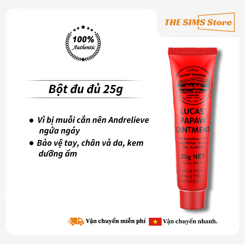 Bộ balm đa năng Lucas Papaw Ointment 25g & 75g dưỡng ẩm môi làm dịu da khô vết nứt phát ban và kích ứng chiết xuất đu đủ lên men lành tính phù hợp mọi lứa tuổi và mọi loại da