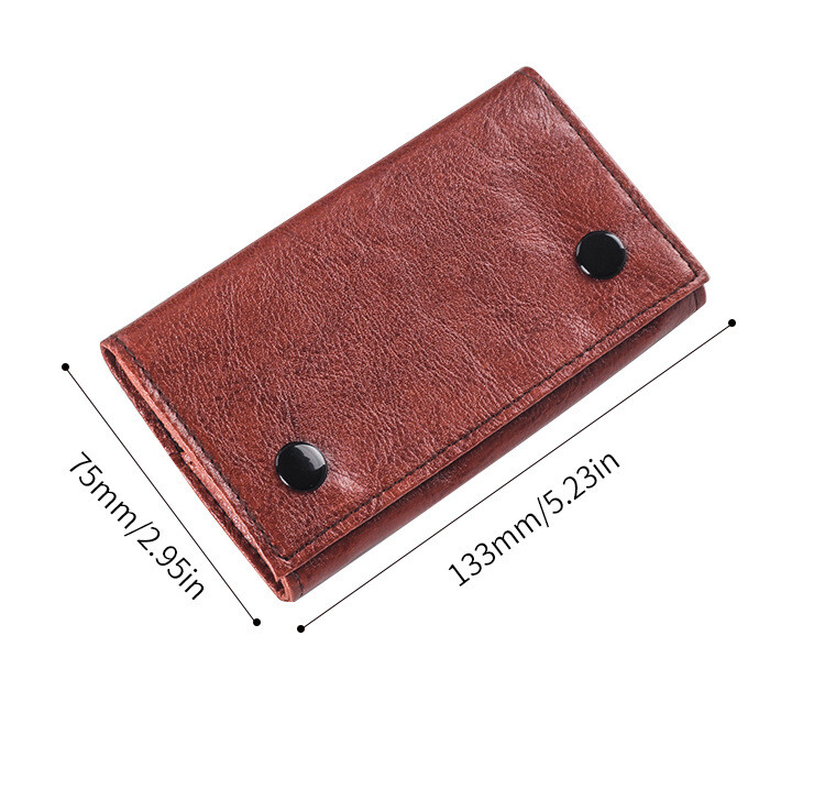 Tragbare Tabaktasche Aus Leder Mit Reißverschluss Und Schnalle_voghion.com